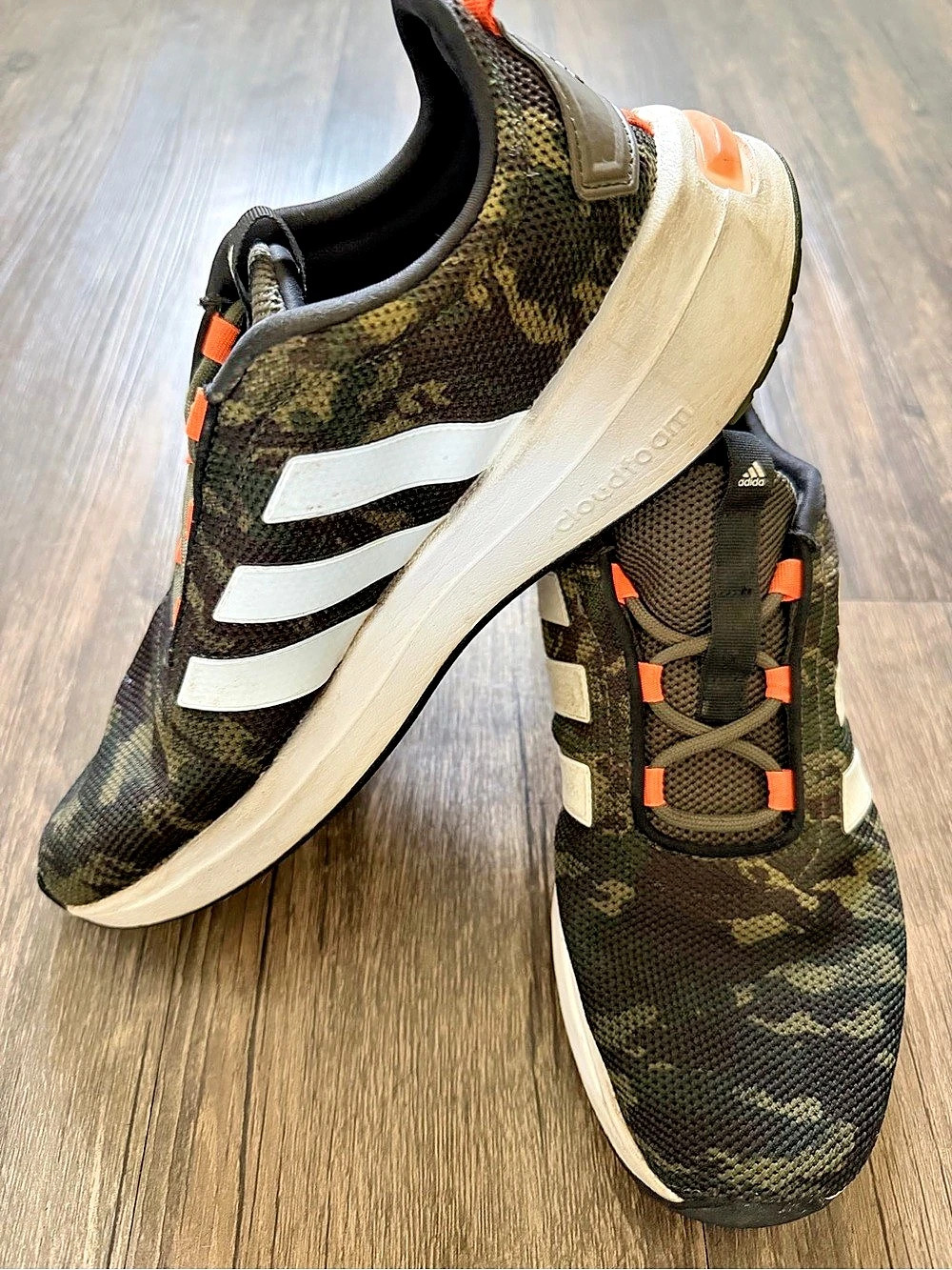 Adidas Racer TR23 Camouflage Green Black Sneakers Athletic Shoes Workout US 7